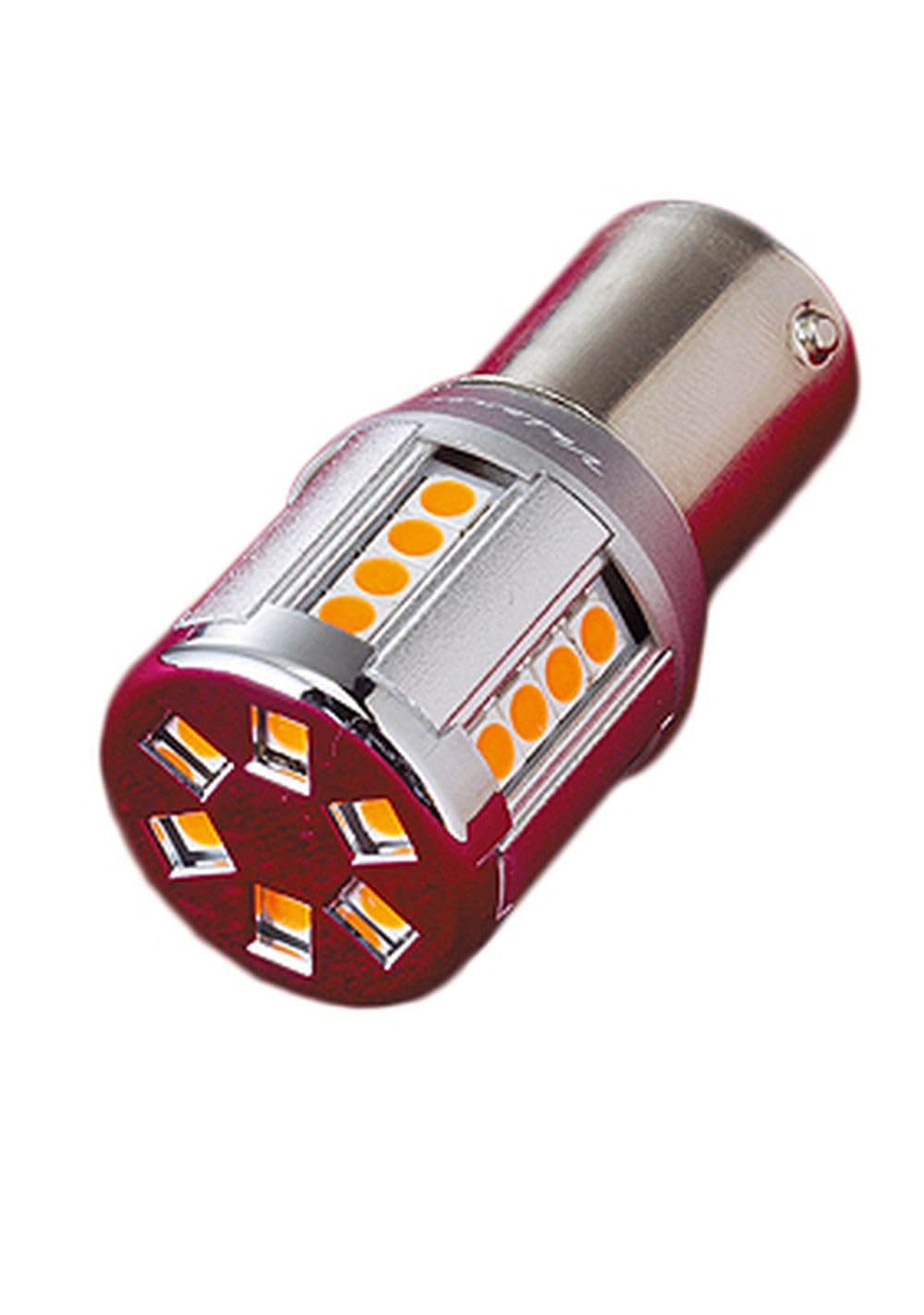 

VALENTI Jewel LED Bulb S25 Single Pin Turn Signal Amber 1 Piece [180° Angle] (Motorcycle Lamp) M08-S25S-AM18 янтарь