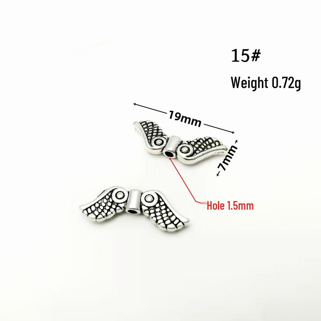 Tibetan Silver Angel Wing & Butterfly Feather Beads for Handmade Jewelry & DIY Accessories