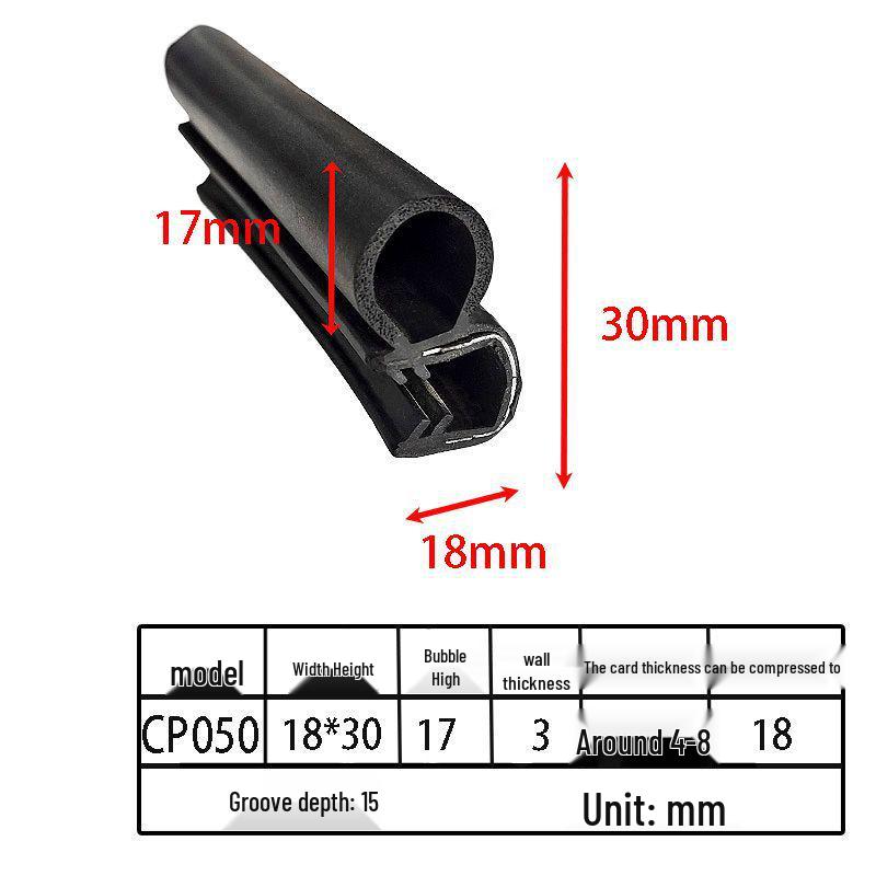 Customizable EPDM U-Shaped Rubber Sealing Strip for Electrical Cabinets and Car Doors