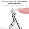 Nail Art Tips Clipper Trimmer Scissors Round Edge Finger Cutter False Nails Manicure Tool