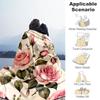 1PC Rose LaceOutdoor Flannel Blanket - Soft Plush Decor for Picnics, camping, Bedroom, Playroom, Office, or Lunch Break 1337A