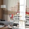 Moscow Vintage Poster Tulle Sheer Window Curtains For Living Room The Bedroom Modern Chiffon Voile Organza Curtains Decor Drapes