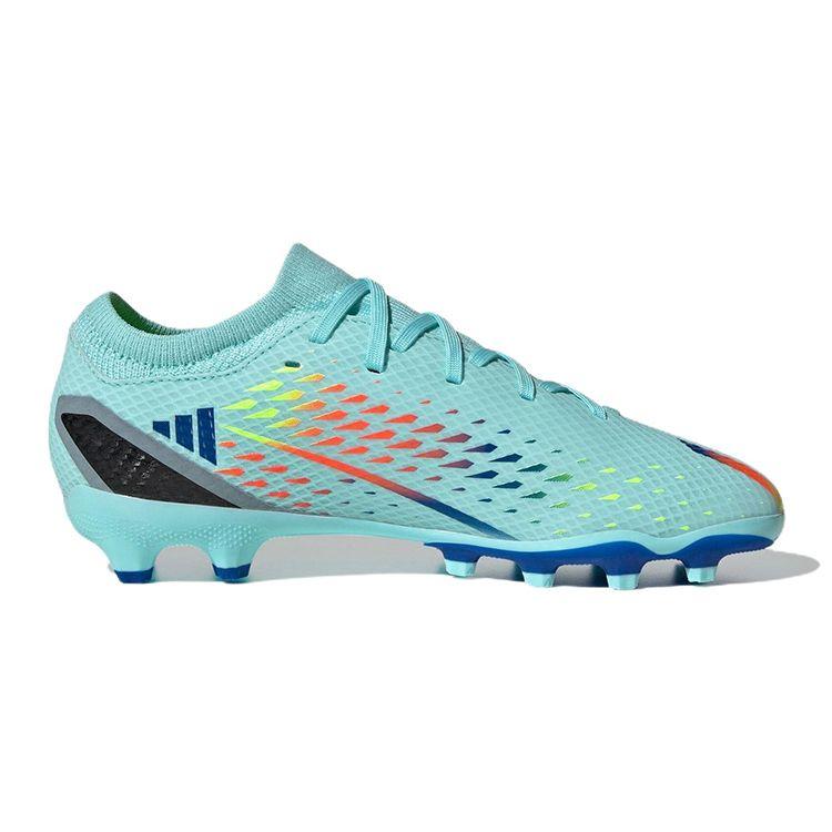 Adidas X Speedportal .3 Turf Artificial Grass Round Toe Lace-Up Low-Top Soccer Shoes Kids Soccer Shoes Blue GW8480