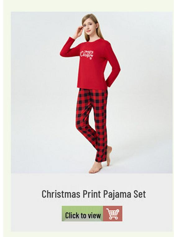 Veselé Vánoce Pyžamový set: Dámský anglický potisk, evropský a americký styl