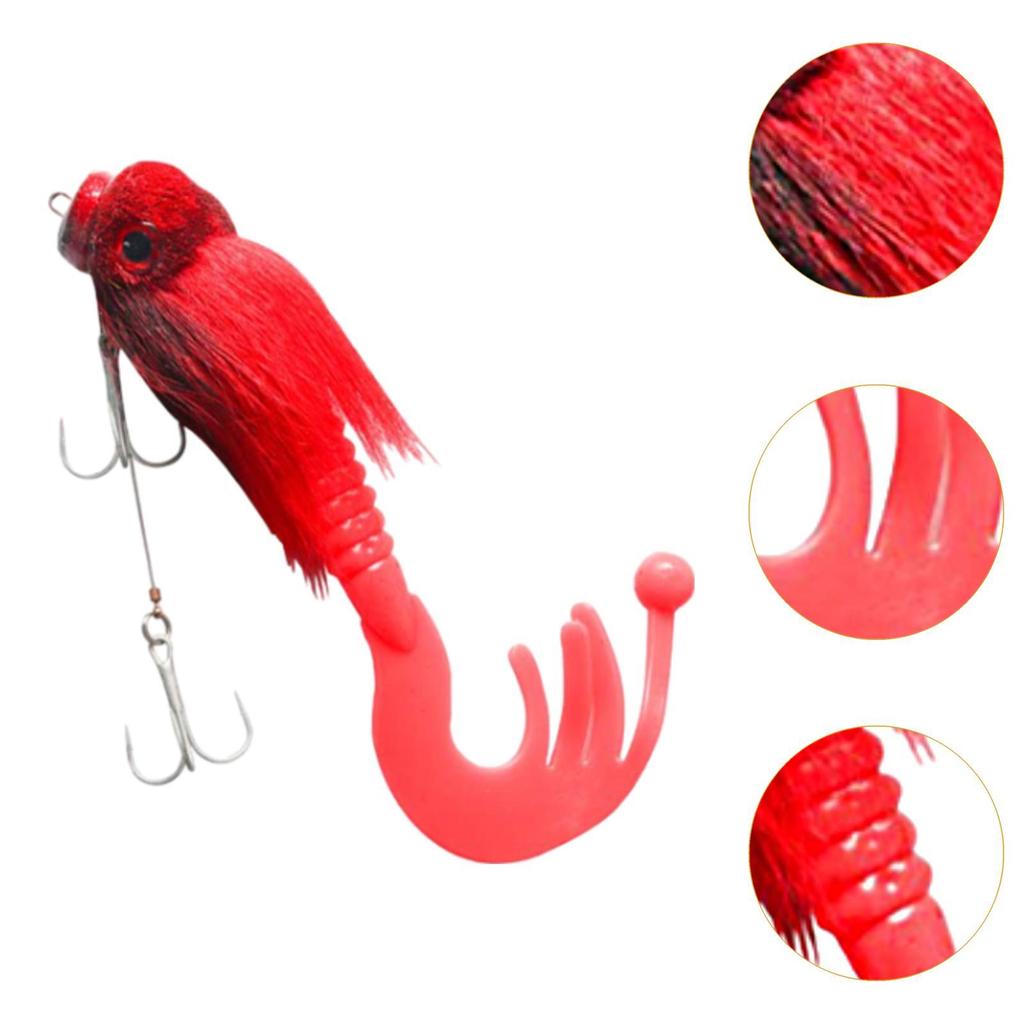 Artificial Fishing Lure Rat Lightweight Large Water Mouse Simulation Realistic Bionic Furry Sharp Hook Portable Fishing Tackle