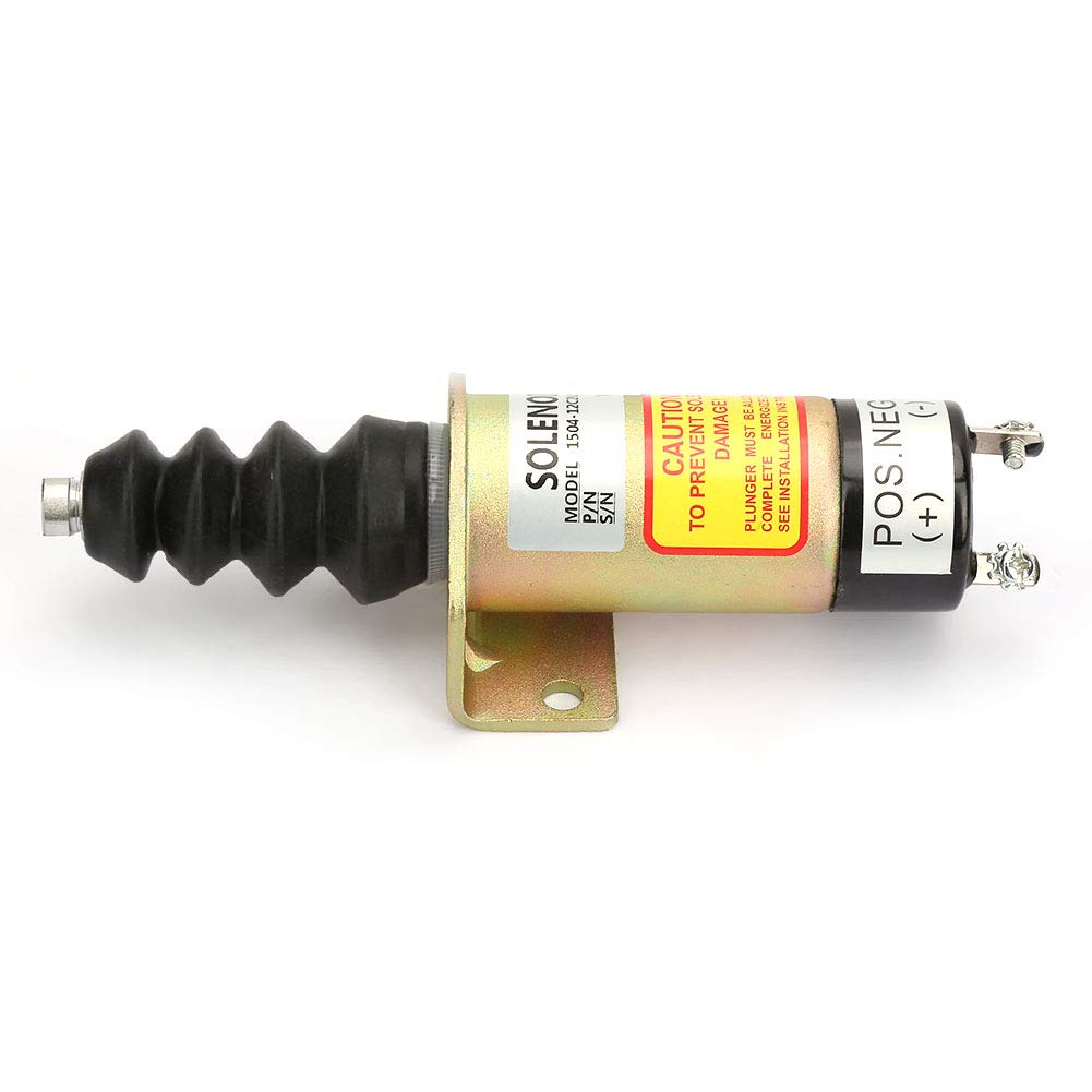 Abschaltmagnetventil Schalter Magnetventil 1504-12C2U1B1S1 12V Stahlgehäuse Motorabschaltung Stopp Magnetventil Ersatzkit 1504-12C2U1B1S1