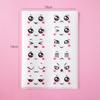 6 Sheets/Set Cute Expression Adhesive Sticker Notebook Hand Account DIY Decoration Transparent Lovely Cartoon Stickers