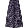 Elegant Floral High-Waist A-Line Mid-Length Skirt