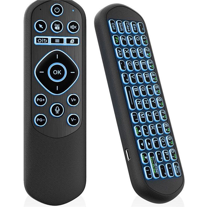 

ABNR Wireless Remote Control RGB Voice Air Mouse Rechargeable IR Learning 2.4G BT Mini Keyboard For Smart For Smart TV Android T чёрный