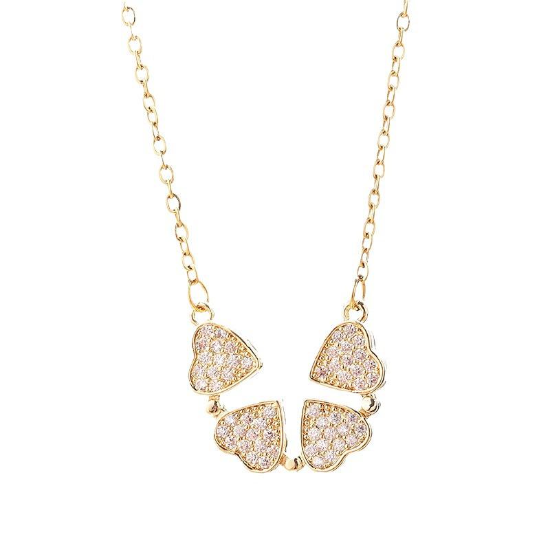Trendy Four-Leaf Clover Titanium Steel Necklace for Women - High-End Design