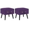VidaXL 2x Tables de Chevet Table de Nuit Commode Table d’Appoint Bout de Canapé Table Basse Chambre à Coucher Salon Salle de 276385
