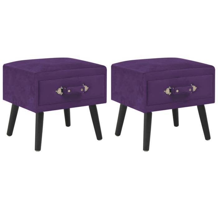 VidaXL 2x Tables de Chevet Table de Nuit Commode Table d’Appoint Bout de Canapé Table Basse Chambre à Coucher Salon Salle de 276385