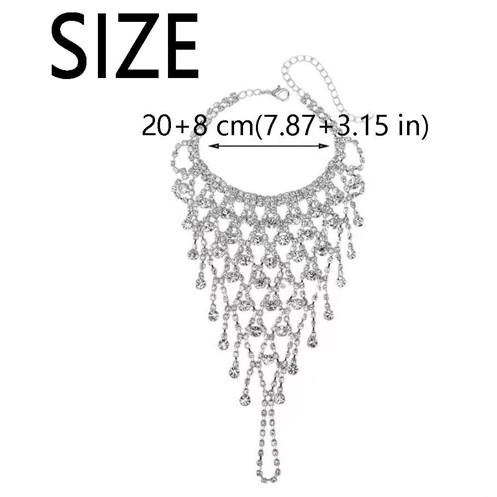 Elegant Rhinestone Bracelet Trendy Hand Crystal Bracelet Chain Finger Bangle Bracelet Beach Party