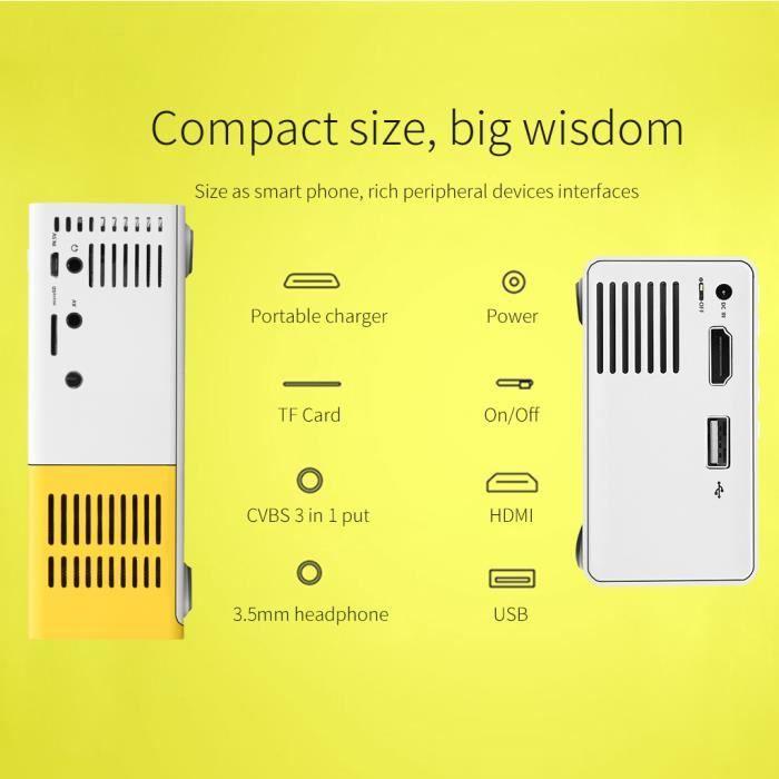 Mini Projector - Excelvan - YG300 - 320x240p - 50 Lumens - HDMI, USB, AV, SD