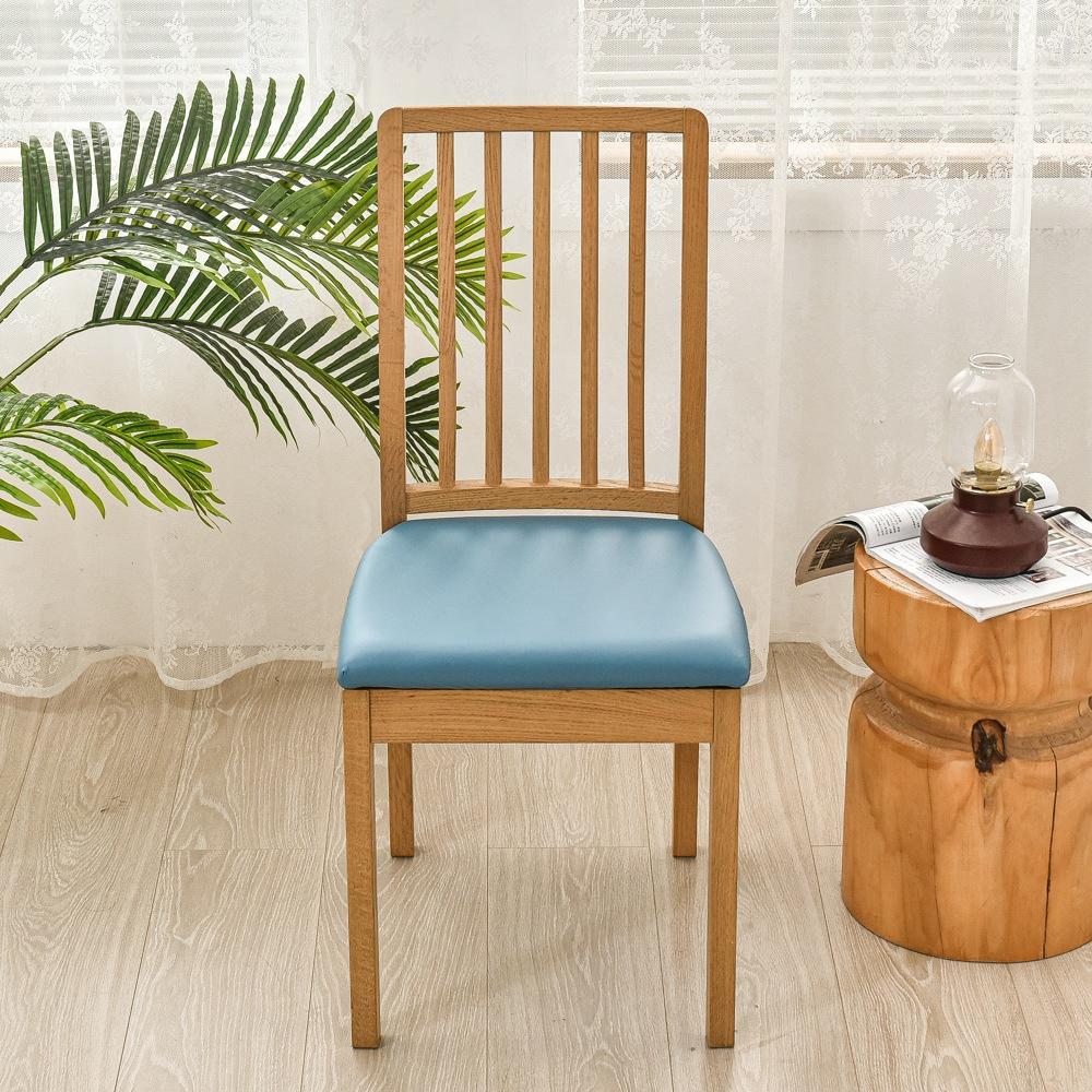 Pu Waterproof, Square Cushion Package Chair Cover, Chair Seat Cover, Chair Cover, Leather Hotel Chair Protective Cover Home