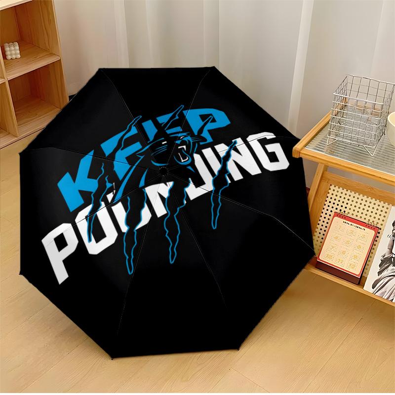 Carolina Panthers Printed Umbrella Lightweight for Travel Camping and Leisure a Musthave for Family Holidays and Birthday Gifts