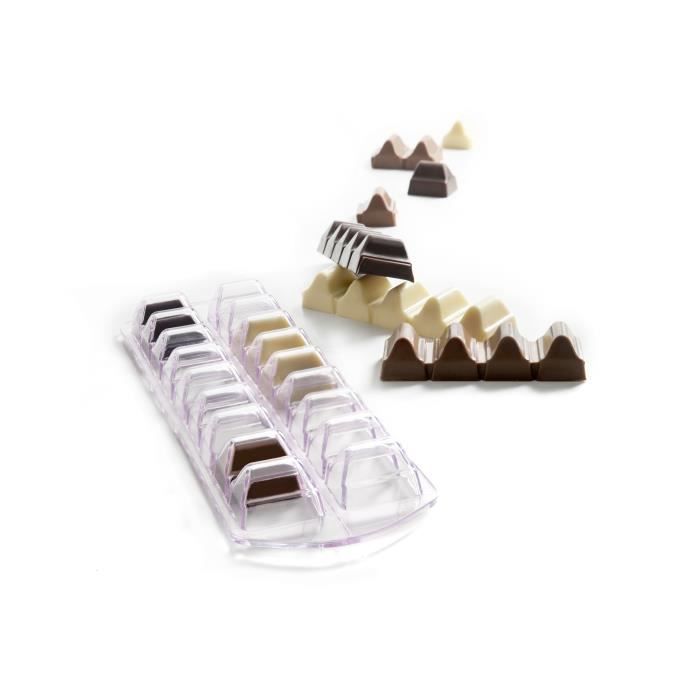 Moule a barre de chocolat en tritan - sans bpa - avec recettes dimension 9 x 27 cm