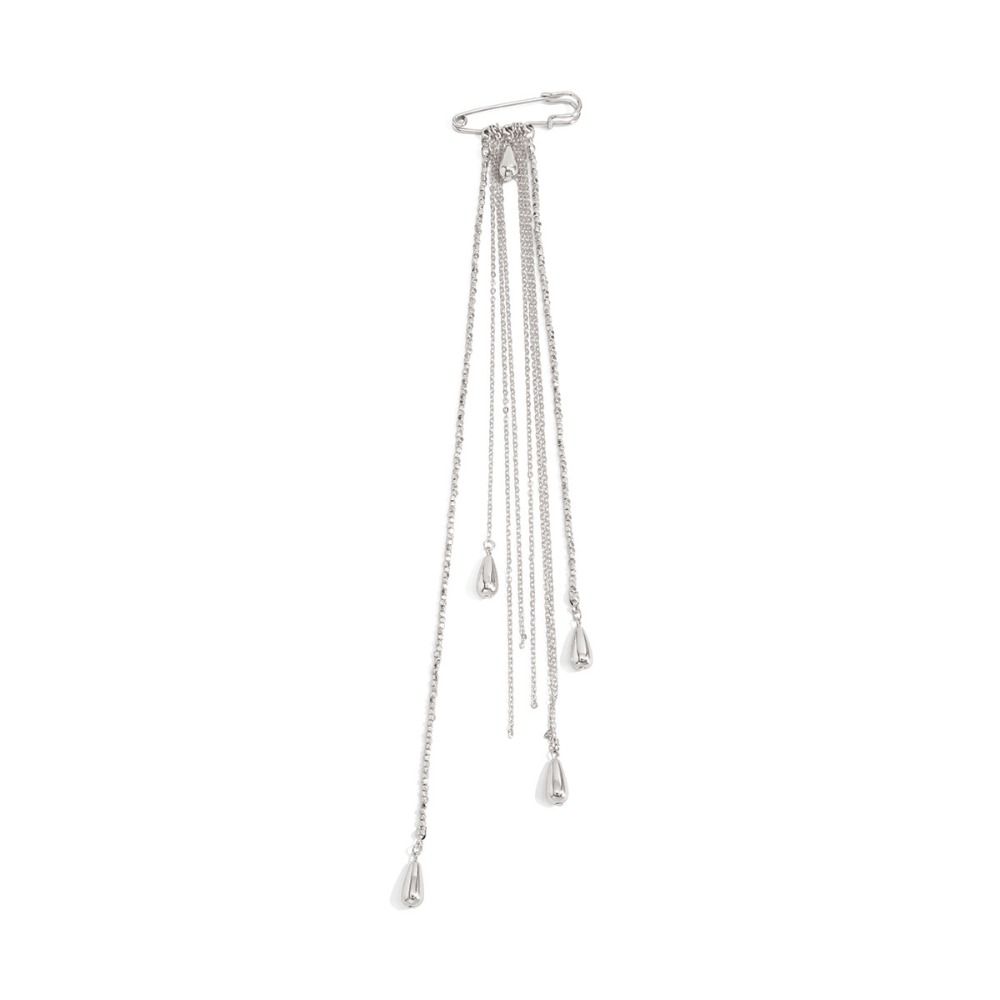 Water Droplet Fringe Clothing Tie Pin Exaggerated Bead Fixed Ornament  Women Girls