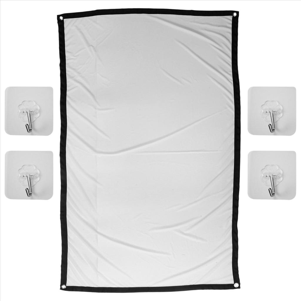 Écran de projecteur portable pour home cinéma extérieur HD blanc pliable anti-plis (60 pouces)