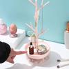 Rotating jewelry display tray,dressing table storage rack,detachable tree branche,partitioned storage box,for home,office,school