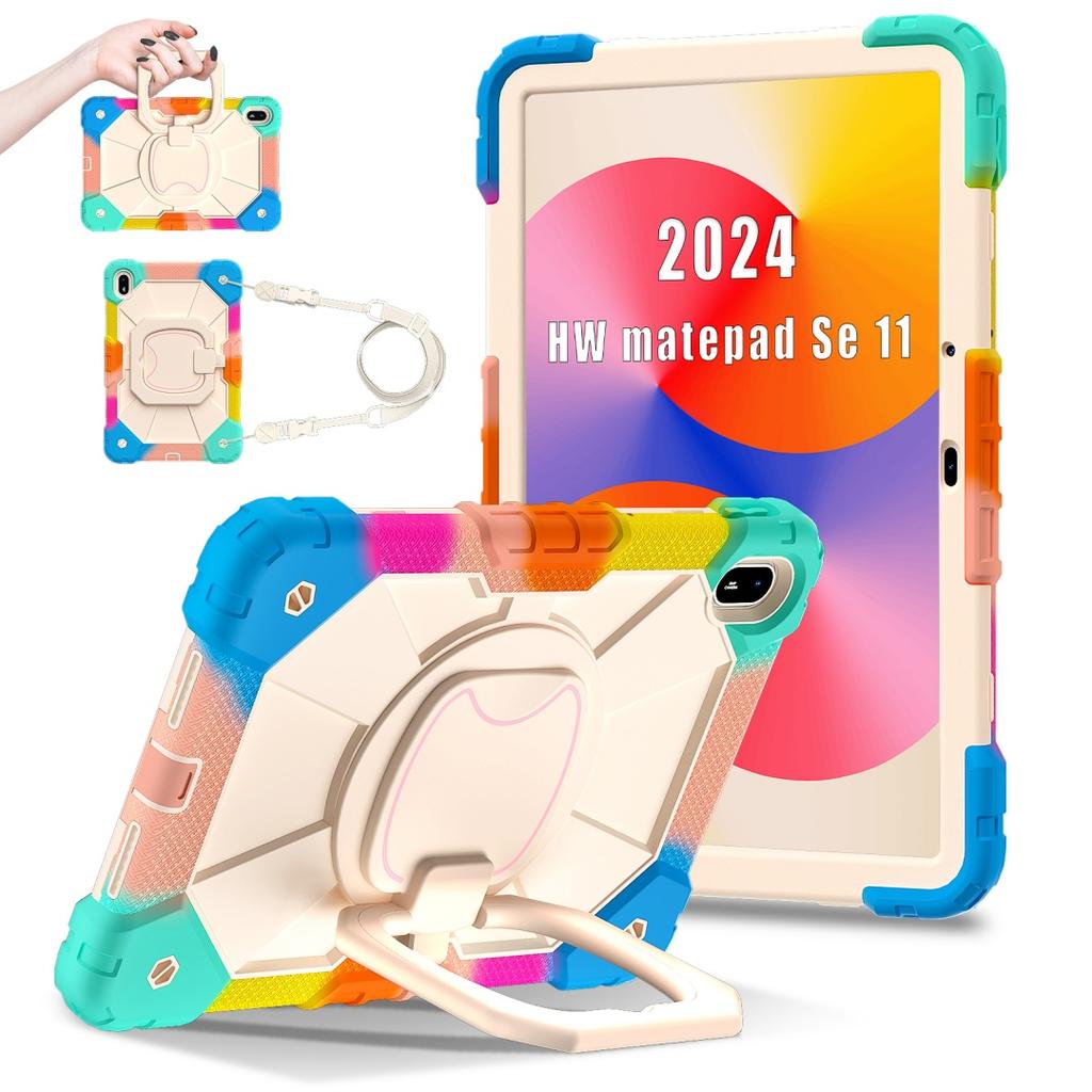Für Huawei MatePad SE 11.360° Drehbarer Griff Schwerlastschutz Ständer TPU+PC 3in1 Stoßfeste Tablets PC Hülle