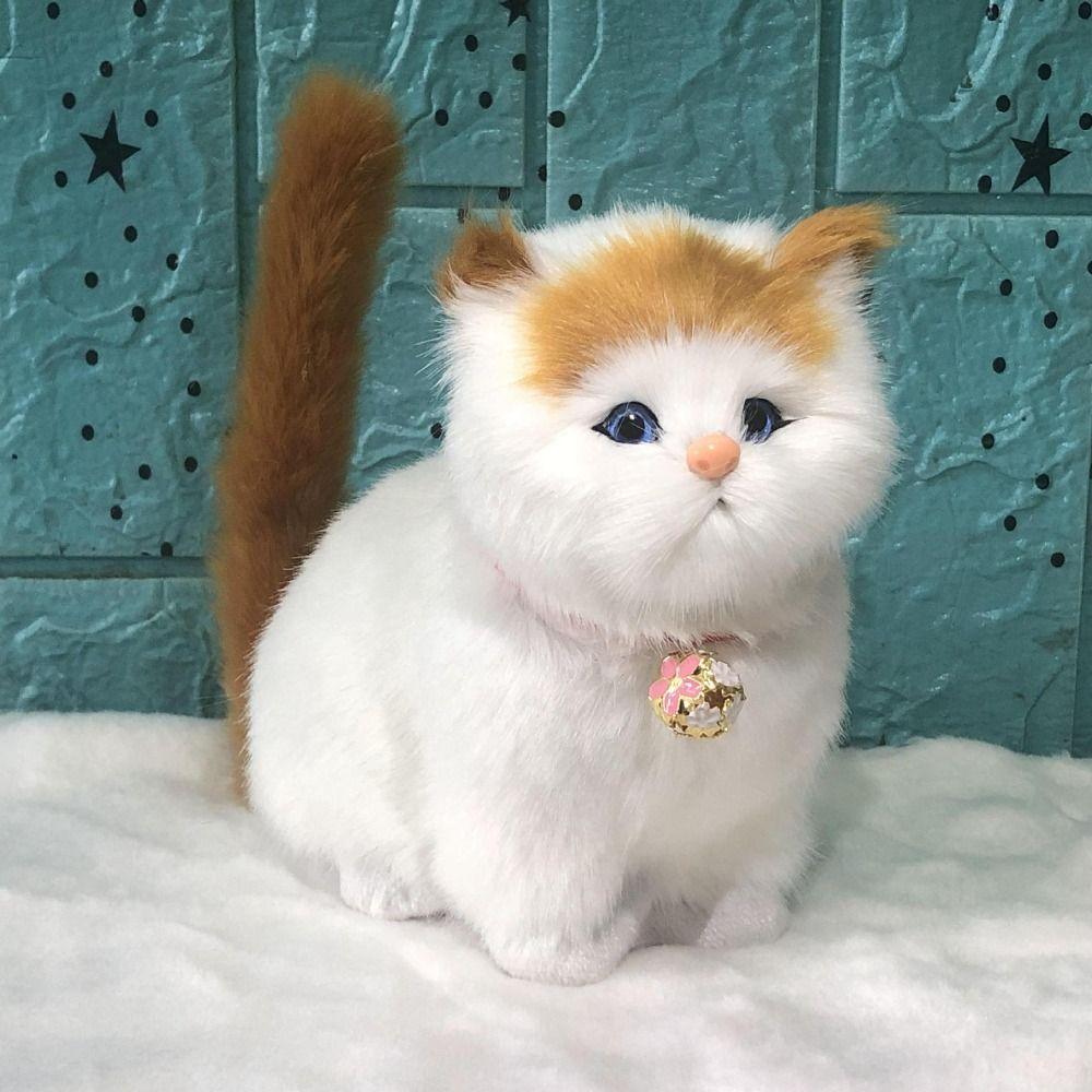 Cute Simulation Cat Plush Toy Creative Imitation Cat Plush Doll Valentine's Day Gifts