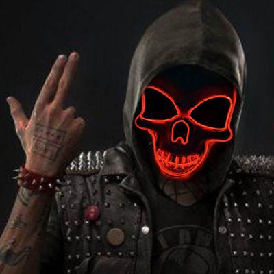 Skull Light Up Masks Masquerade Ghosts Dance Cosplay Skull Costume Prop Evil Skull Head Mask Glowing Scary Skull Mask Men Women