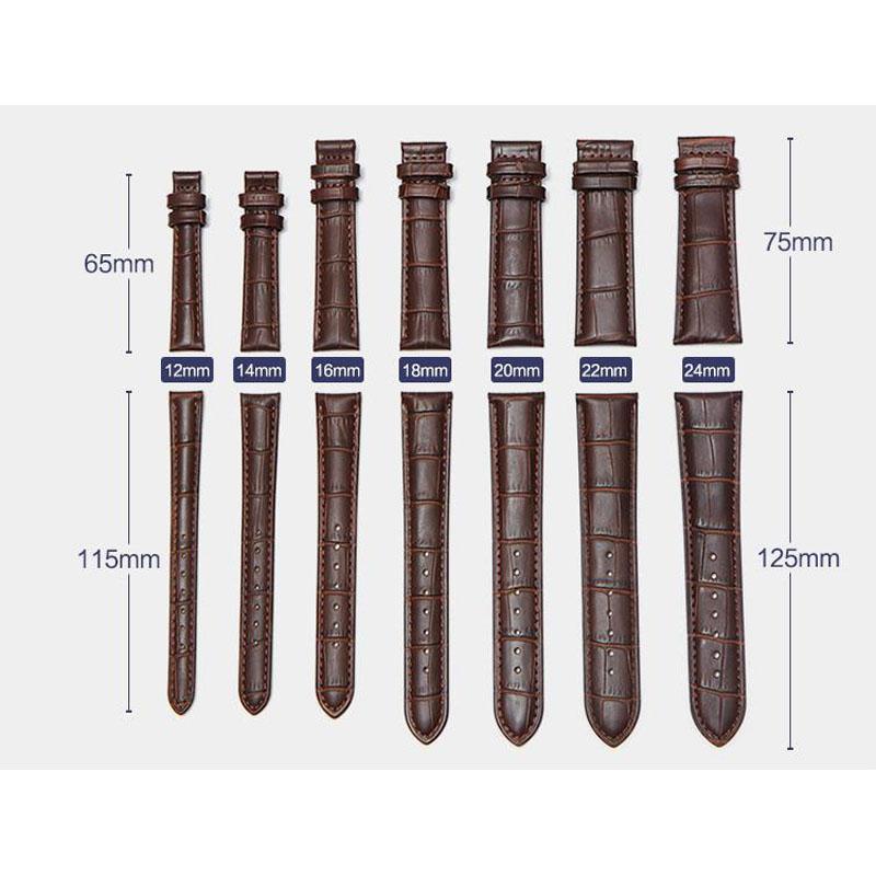 Pasek do zegarka ze skóry krokodylej 10 12 13 14 15 16 17 18 19 20mm 21 22 23 24mm Pasek do zegarka Stalowa klamra szpilkowa Paski do zegarka Pasek