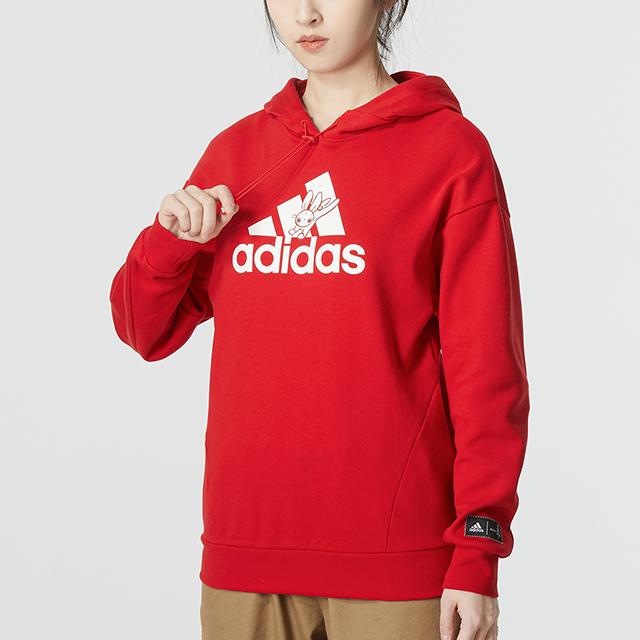 adidas Sweatshirts Women's Red Hooded Moderate Regular HZ2993