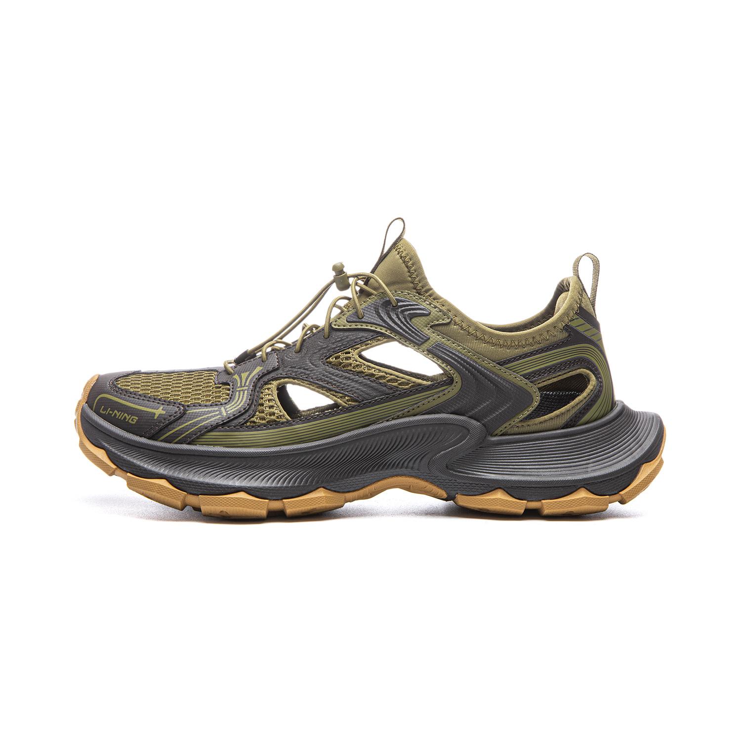 Li Ning Star Halo 2 River Trekking Shoes Men s Green Gray AGUW013-5 39