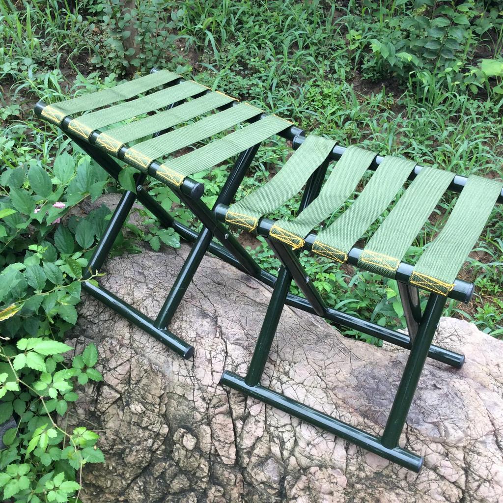 Outdoor Oval Tube Folding Stool: Portable Stool for Fishing & Travel