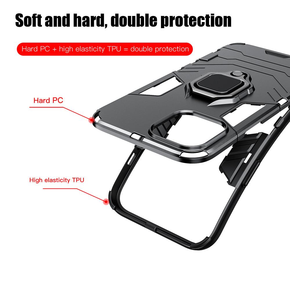 Case for iPhone 16 15 14 13 12 Pro Max 11 Military Grade Protection Built-in Kickstand Dual-Layer Heavy Duty TPU+PC Shockproof Phone Case