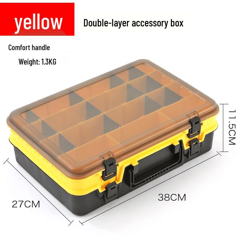 Portable Double-Layer Fishing Bait Box