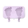 Silicone Ice Cream Mold with Lid Footprint Jelly Ice Ball Maker Baby DIY Food Supplement Tool Popsicle Stick Kitchen