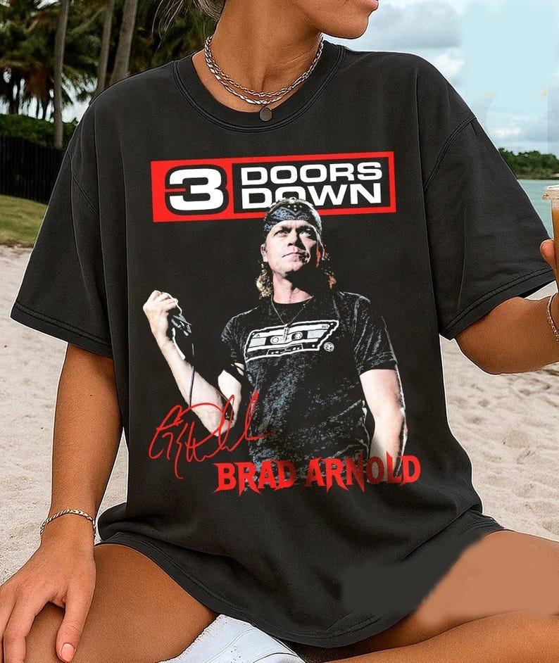 3 Doors Down BRAD ARNOLD Tribute Signature T-shirt Unisex T-Shirt S