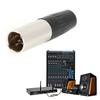 5pcs 4Pin XLR Connector Mini Male Microphone Cable Adapter MIC Audio Plug