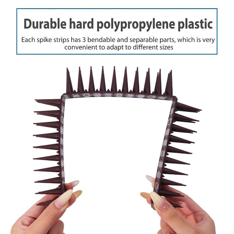 10x Punte Anti-Uccelli in Plastica Deterrente Antifurto per Giardino Punte per Recinzione Muro Prova Piccioni Gatti Strumenti di Prevenzione Anti-Arrampicata Punte Gatto
