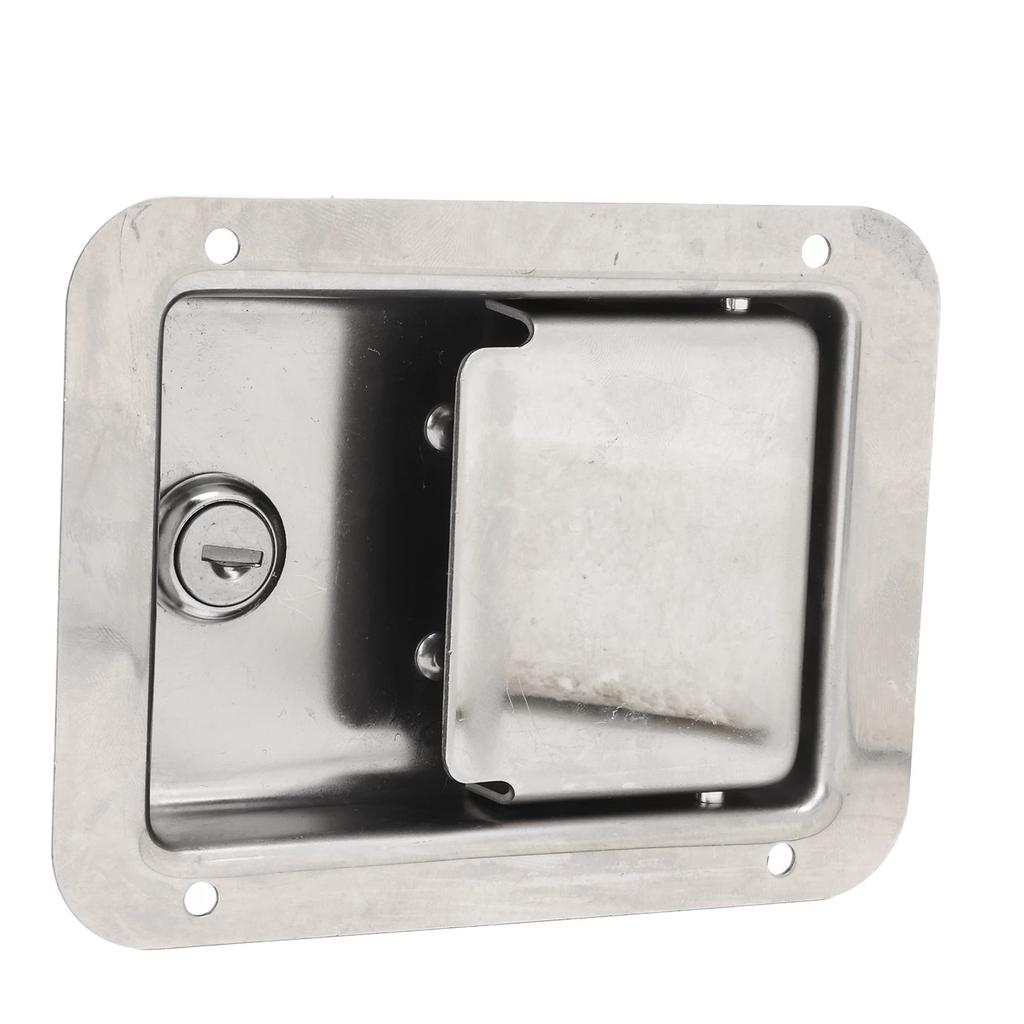 Stainless Steel Paddle Lock with 2 Keys - Durable & Secure for RV/Trailer/Truck Toolbox