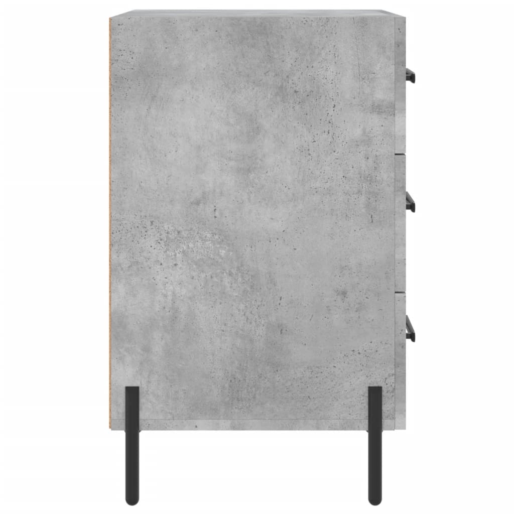Vidaxl Bedside Table, Concrete Grey, 40X40X66 Cm