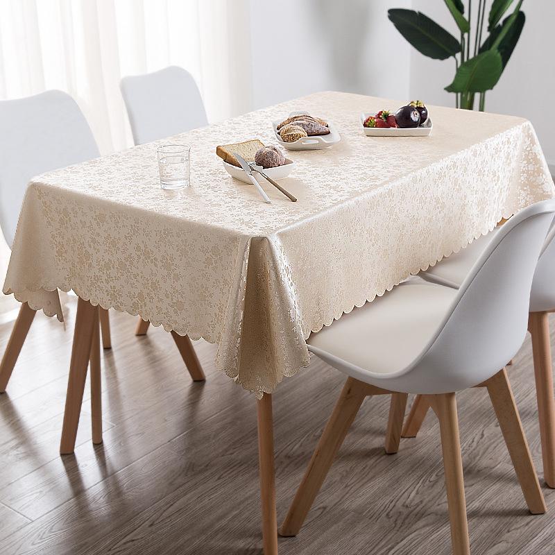 European Style PVC Waterproof Oil-proof Non-washable Anti-ironing Rectangular Table Cloth Table Mat Home Kitchen Sullpies
