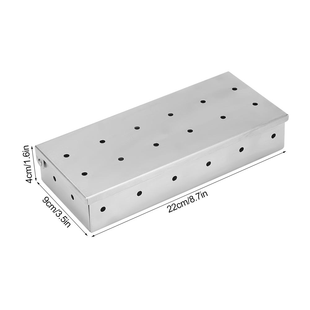 BBQ Extérieur Acier Inoxydable Grill à Viande Fumoir Boîte Fournitures pour Bois Charbon de Bois