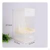 Bird Feeder Box Translucent with Tray Rectangular for Canary Owners, Indoor Aviary