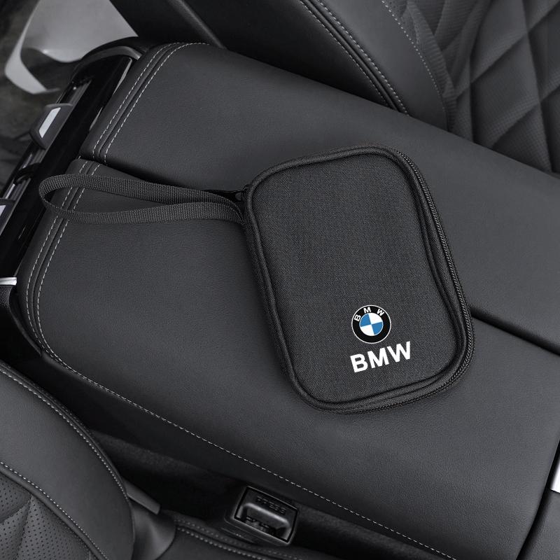 Car Cable Drive Earphone Charger Protable Storage Bag Valve Cap For BMW X1 X2 X3 X5 X4 X6 X7 iX3 F20 F10 F07 E70 E46 E90 E92 E60 bzcp38