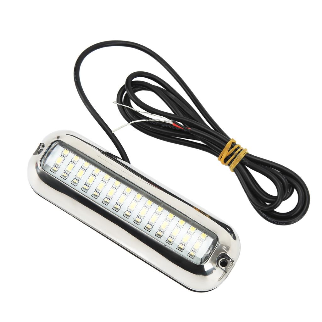 Marine Led Lights 42LEDS Waterproof Underwater LED Boat Light 10‑30V Drain Plug Light for Yacht Boat