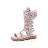 Sommer Neue Mode Hohl Mädchen Schleife Kinder Römersandalen Offene Zehen Hoher Schaft Coole Stiefel Klassenkamerad