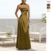 New Women's Clothing Sexy and Thin Slim Backless Tube Top Waist Dress Long Dress Women