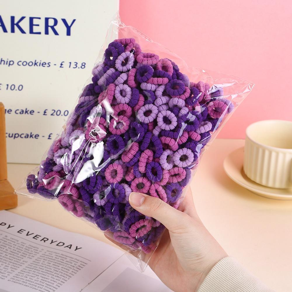 500pcs High Elastic Basic Hair Rope Set Candy Color Colorful Hair Tie Fashion Rubber Band  Ladies