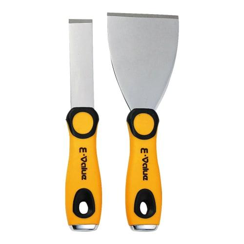 E-Value Extra Thick Stainless Steel Scraper, 25mm & 75mm, Set of 2