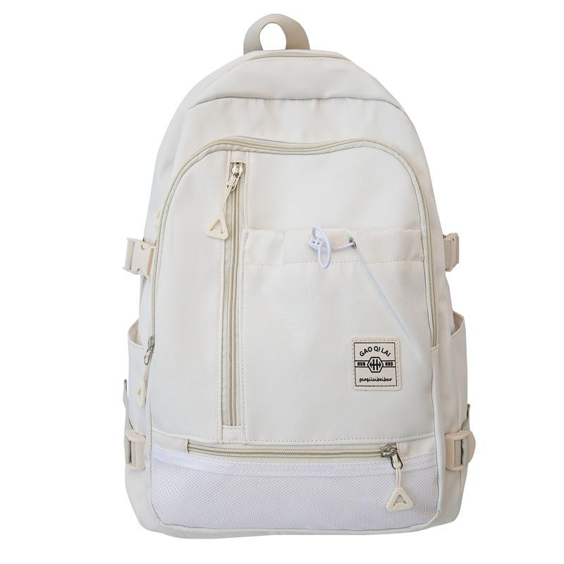 A Universal Nylon Large-capacity Korean-style Backpack with A Simple and High-quality Campus Design
