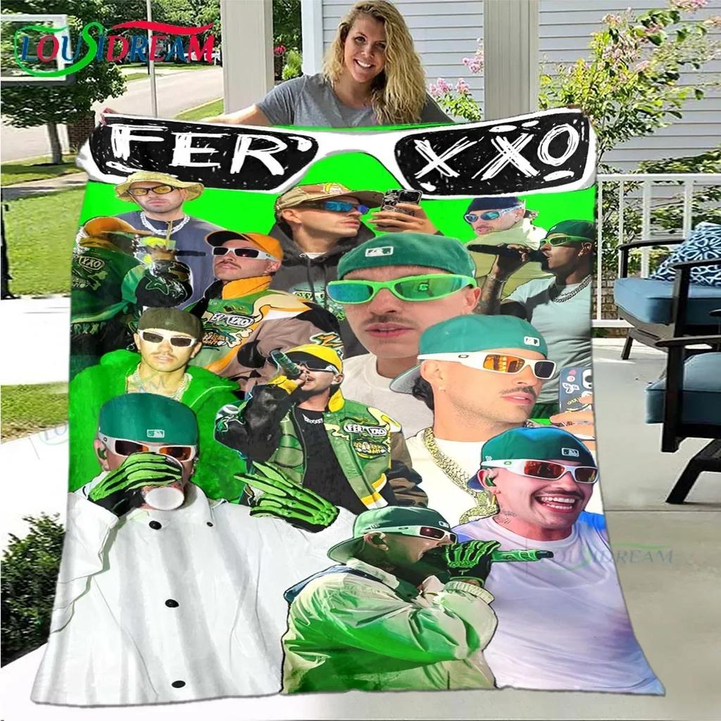 Pop Singer Ferxxo Feid Blanket,Flannel Throw Blanket for Home Bedroom Bed Sofa Picnic Office Hiking Leisure Nap Birthday Gift